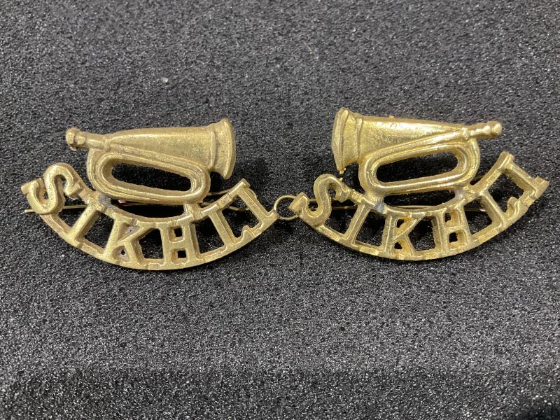 Gradia Militaria - Sikh L.I (Light Infantry) buglers collar badges