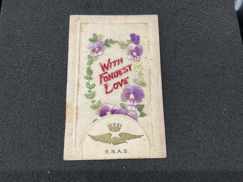Gradia Militaria - WW1 R.N.A.S Silk postcard