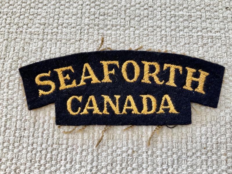 Gradia Militaria - WW2 SEAFORTH CANADA cloth shoulder title