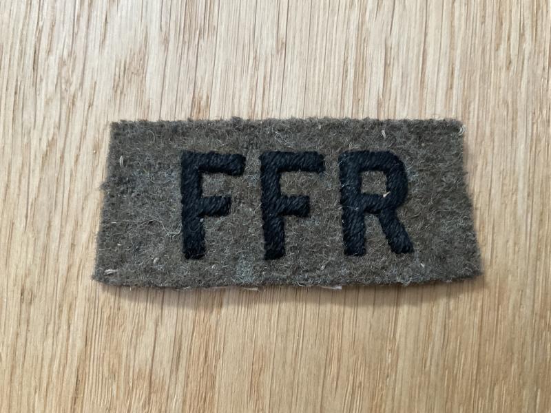 Gradia Militaria - WW2 F.F.R (Frontier Forces Regt) cloth shoulder title