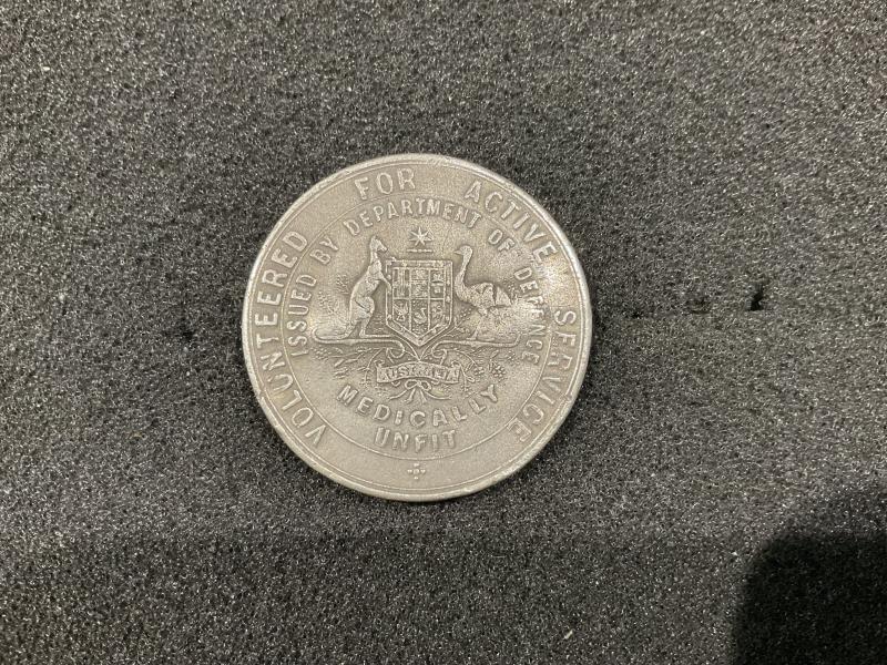 Gradia Militaria - WW1 Australian medically unfit for active service badge