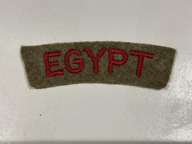 Gradia Militaria - WW2 EGYPT Nationality cloth shoulder title