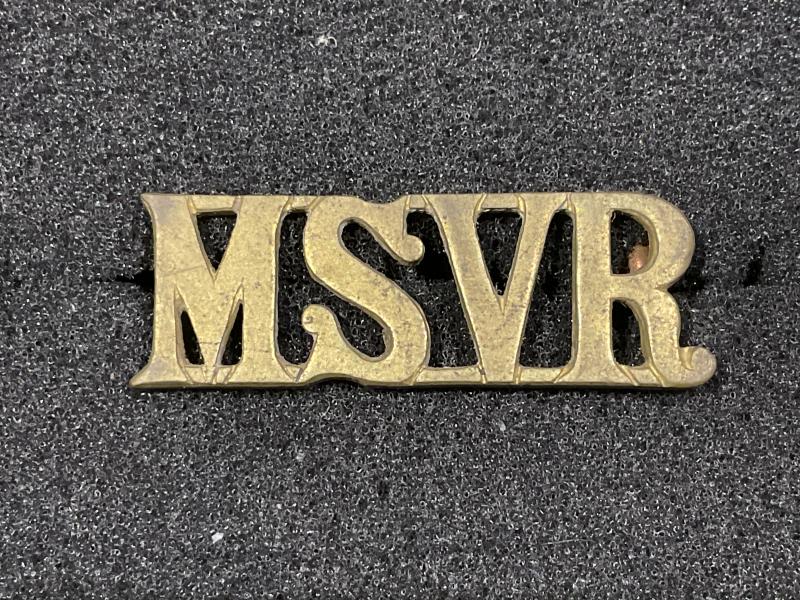Gradia Militaria - Malay States Volunteer Rifles (MSVR) brass title