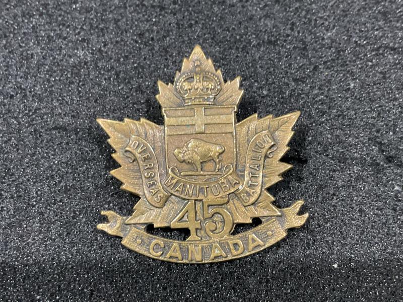 Gradia Militaria - WW1 CEF 45th Infantry Battalion collar badge