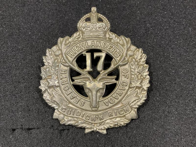 Gradia Militaria - WW1 17TH Inf Btn, Seaforth Highlanders Glengarry badge