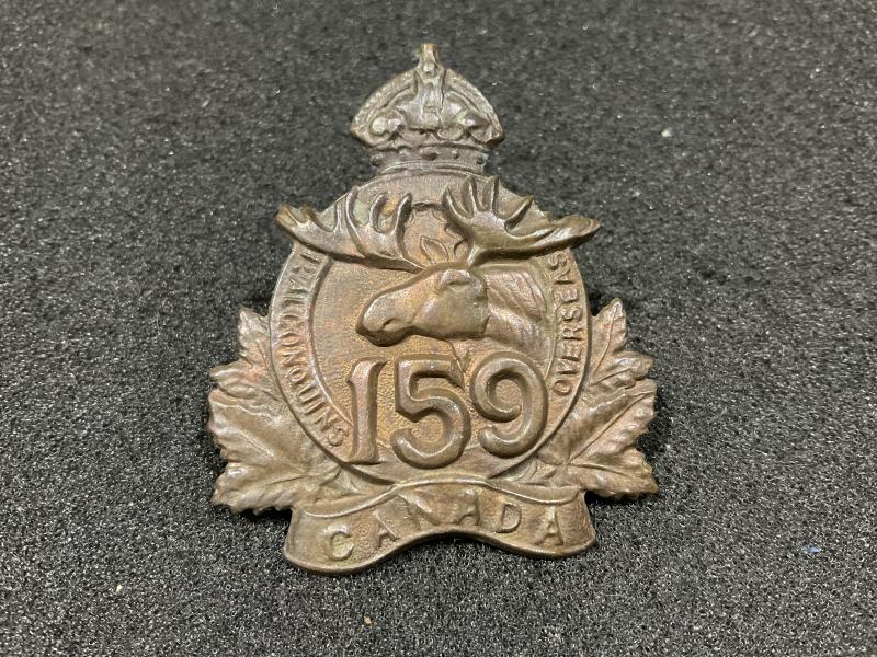 Gradia Militaria - WW1 CEF 159th Inf Btn 1st Algonquin ORs cap badge
