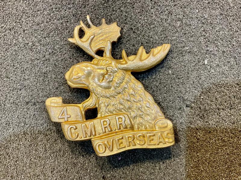Gradia Militaria - WW1 4/C.M.R.R/ Overseas cap badge by TIPTAFT