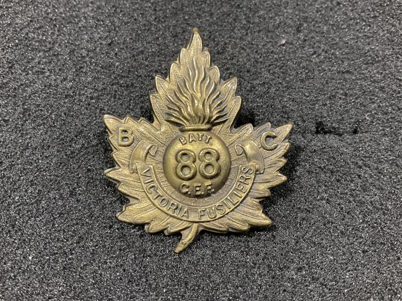 Gradia Militaria - WW1 CEF 86th Inf Batt Victoria Fusiliers cap badge