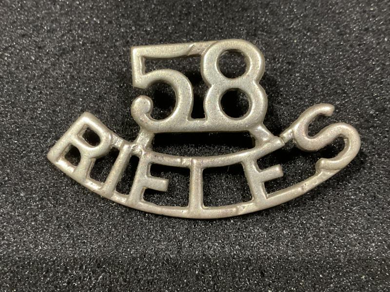 Gradia Militaria - WW1 Indian 58th Rifles (Vaughans Rifles) shoulder title