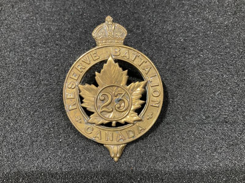 Gradia Militaria - WW1 CEF 23rd Reserve Battalion (Montreal) cap badge