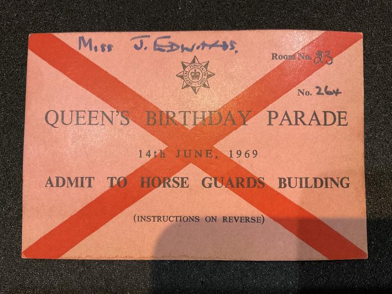 Gradia Militaria - Queens Birthday Parade June 1969 invitation