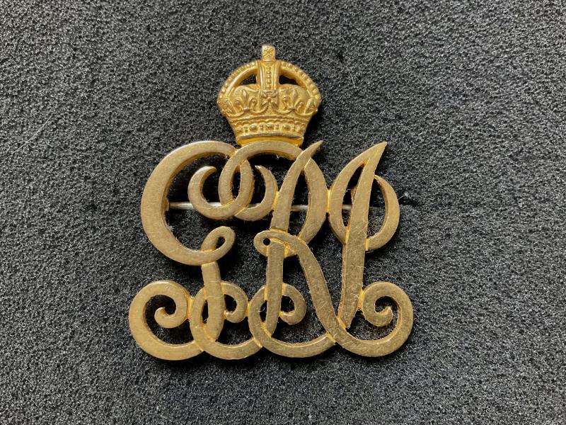 Gradia Militaria - Post 1902 Indian Army officers gilded brass head dress badge