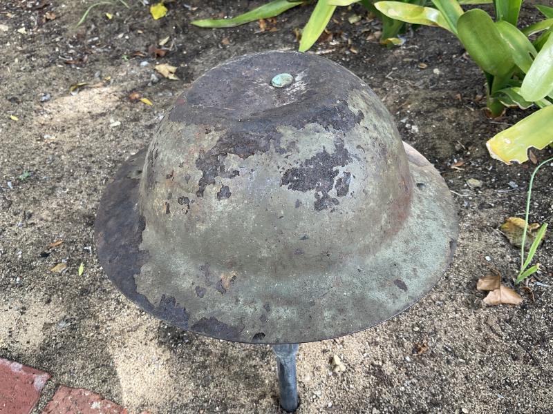 Gradia Militaria - Battle of Crete Australian Diggers steel helmet dated 1941
