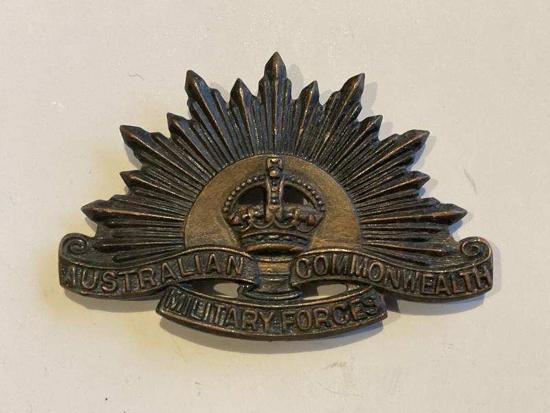 Gradia Militaria - WW2 Australian Rising Sun collar badge by SHERIDEN PERTH