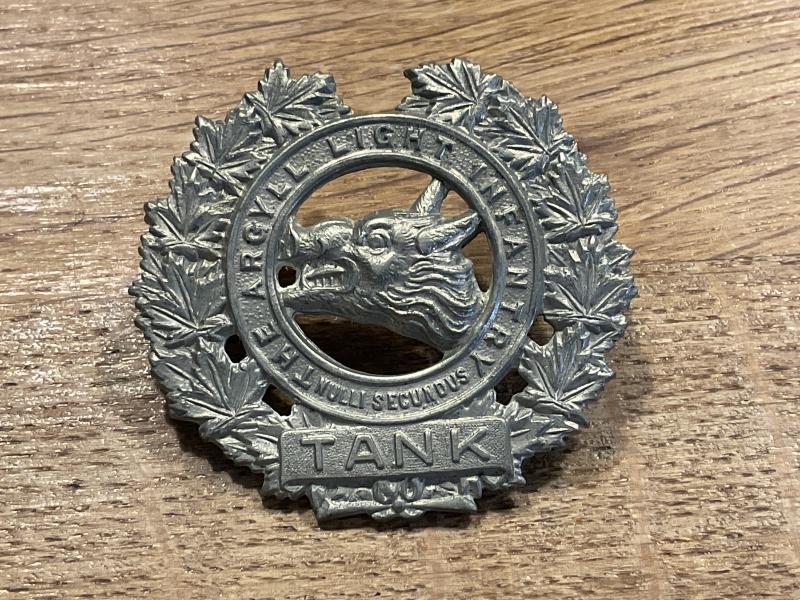 Gradia Militaria - Canadian, The Argyll Light Infantry (Tank) cap badge