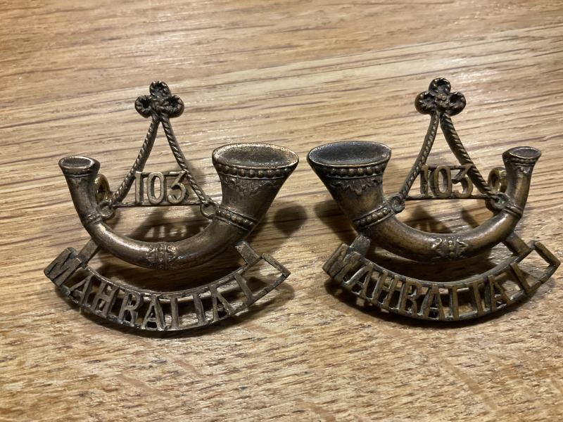 Gradia Militaria - WW1 Indian Army 103rd MAHRATTA Light Infantry title.