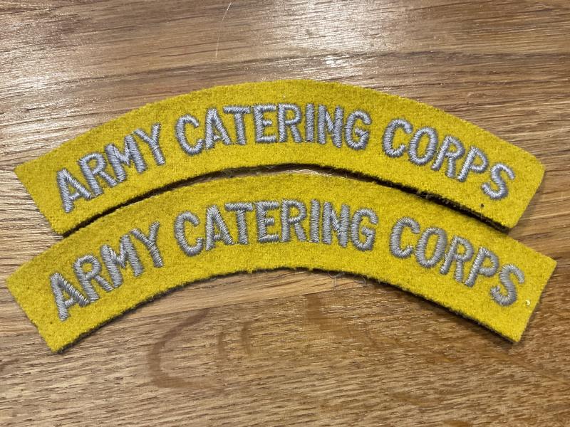 Gradia Militaria - Army Catering Corps (ACC) shoulder titles,matching pair.