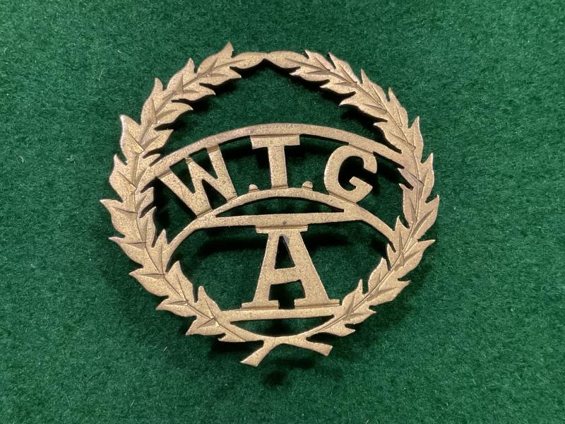 Gradia Militaria - Boer War S.A , A Company, Woodstock Town Guard slouch hat badge