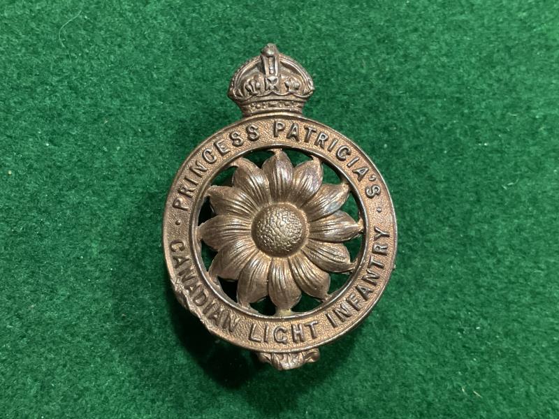 Gradia Militaria - WW1 Pricess Patricias Canadian Light Infantry P.P.C.L.I cap badge