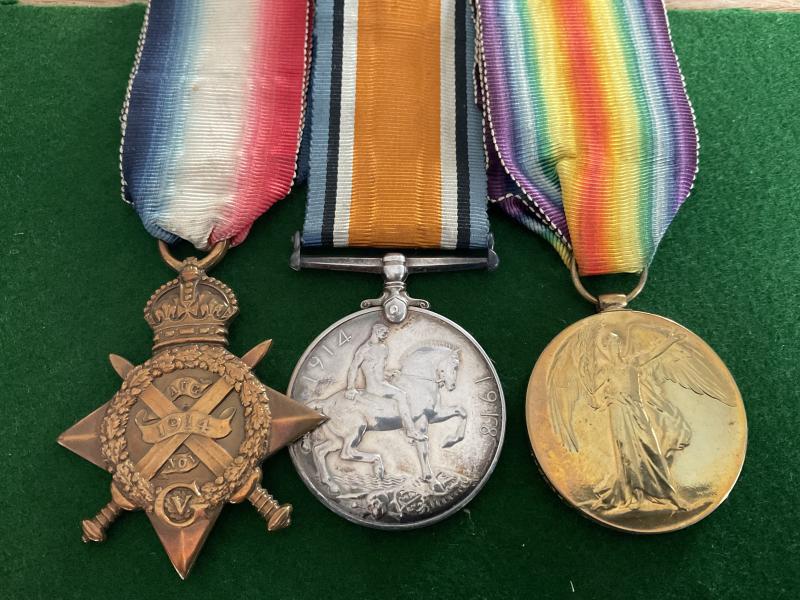 Gradia Militaria - WW1 Mons Trio; Harry Roscoe, Notts Company, 7th Div T/A.S.C.
