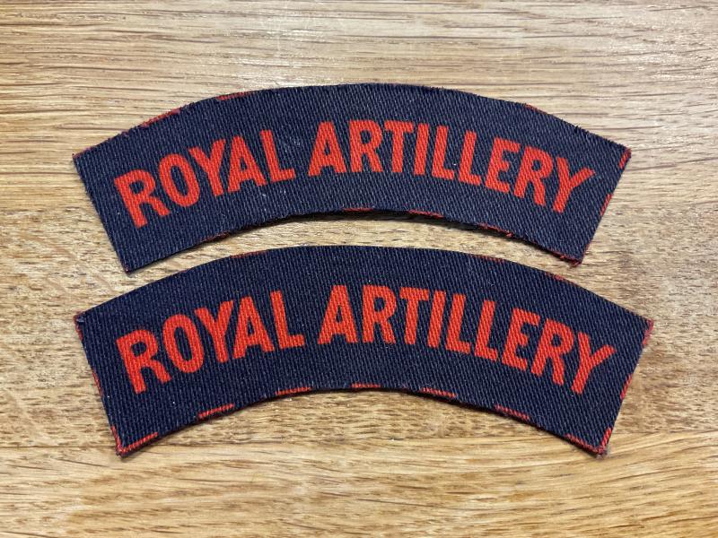 Gradia Militaria - WW2 Printed ROYAL ARTILLERY shoulder titles