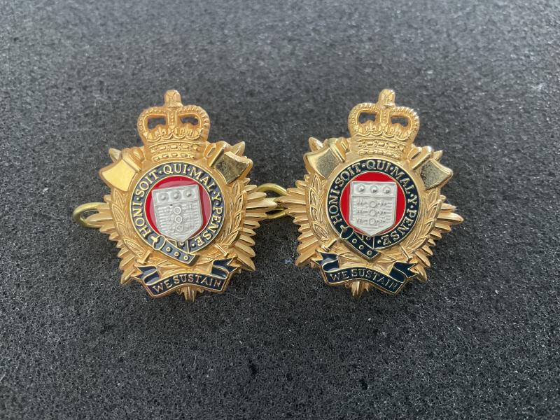 Gradia Militaria - Officers Royal Logistics Corps collar badges.