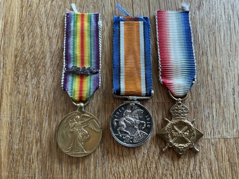 Gradia Militaria - Miniature WW1 Trio medal , victory with M.I.D