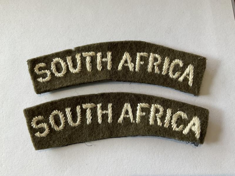 Gradia Militaria - WW2 SOUTH AFRICA cloth army nationality titles.