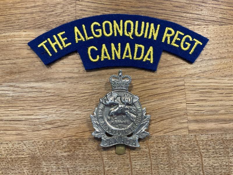 Gradia Militaria - The Algonquin Regt of Canada cap badge & shoulder title.