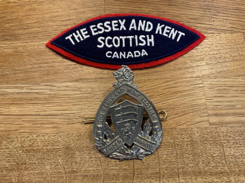 Gradia Militaria - The Essex & Kent Scottish of Canada cap badge & title.