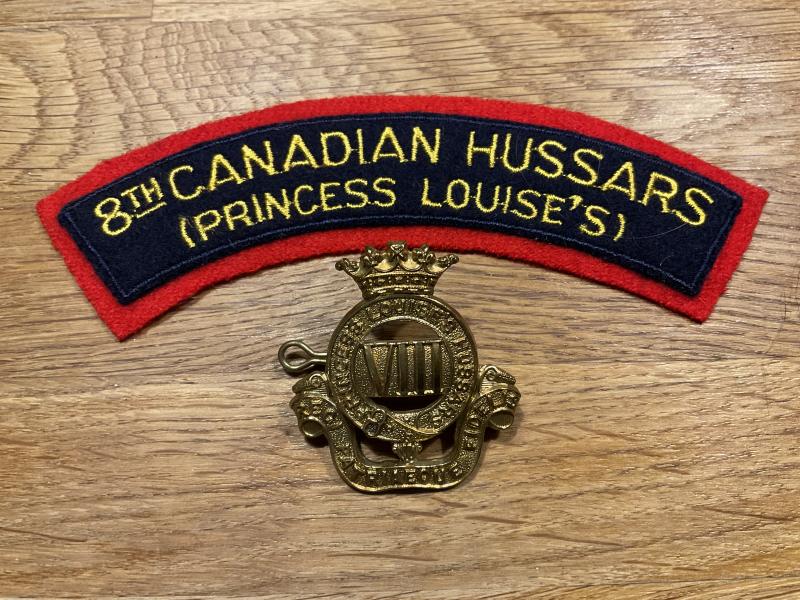 Gradia Militaria - 8th Canadian Hussars (Princess Louises) cap badge & title.