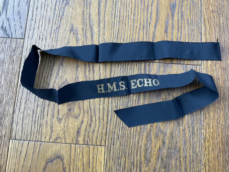 Gradia Militaria - WW2 Royal Navy H.M.S. ECHO cap tally
