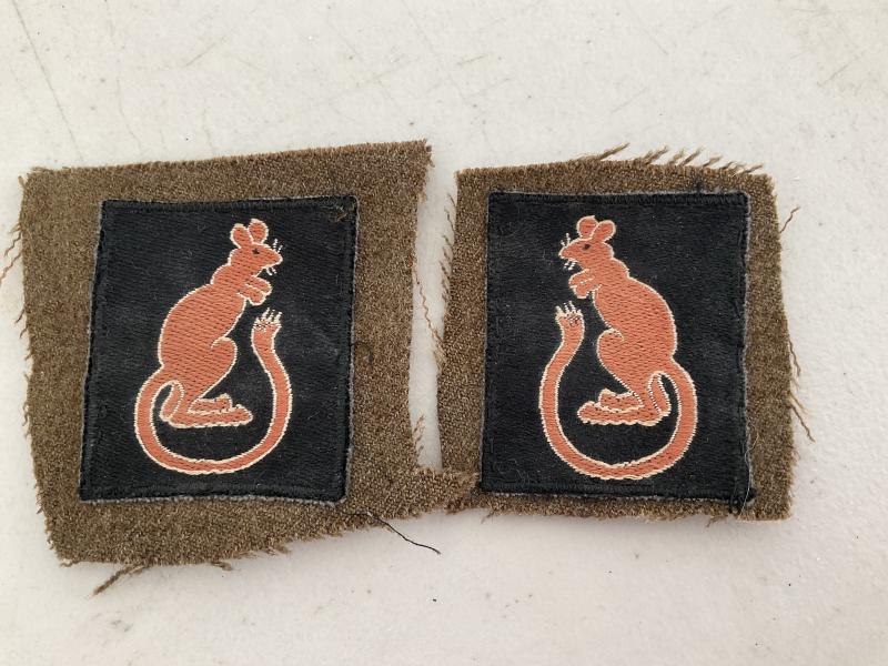 Gradia Militaria - 7th Armoured Division (Desert Rats) matching pair of formation signs.