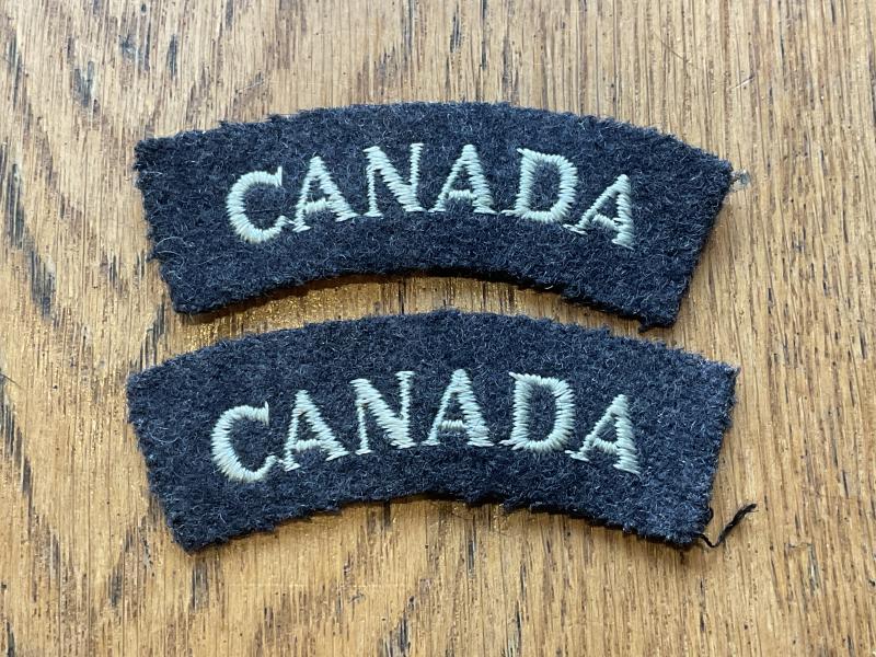 Gradia Militaria - R.C.A.F CANADA cloth nationality shoulder titles.