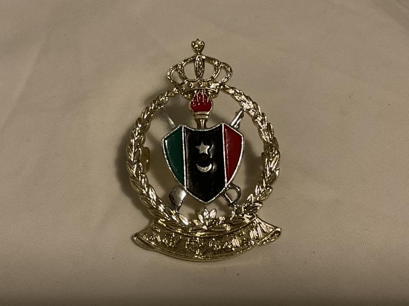 Gradia Militaria - Anodised Libyian Royal Army College cap badge pre 1969.