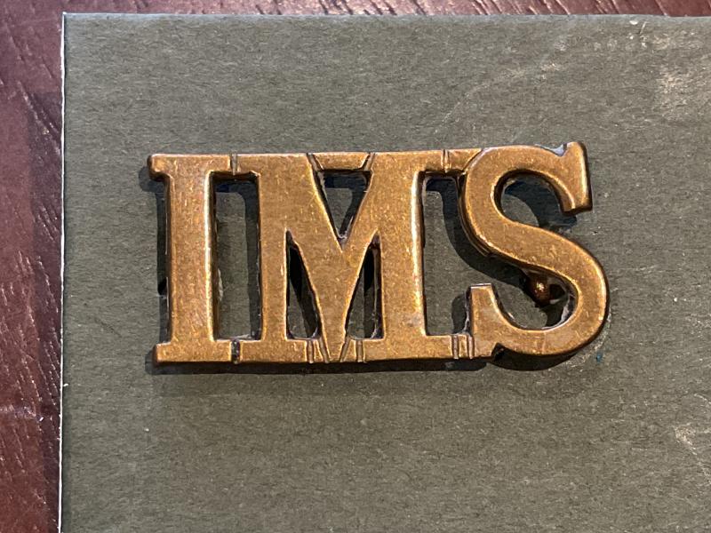 Gradia Militaria - Indian Medical Service (IMS) 1896–1943 small shoulder title