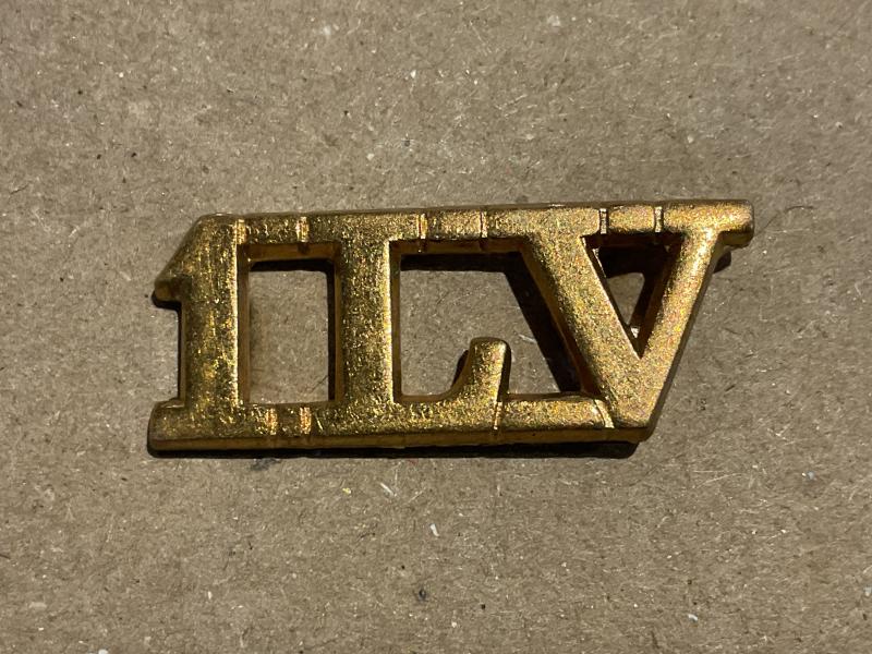 Gradia Militaria - 1LV (1st Battalion Lancastrian Volunteers) 1967–75 brass title