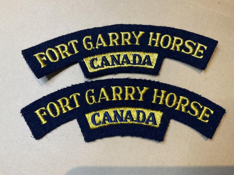 Gradia Militaria - FORT GARRY HORSE CANADA cloth shoulder titles