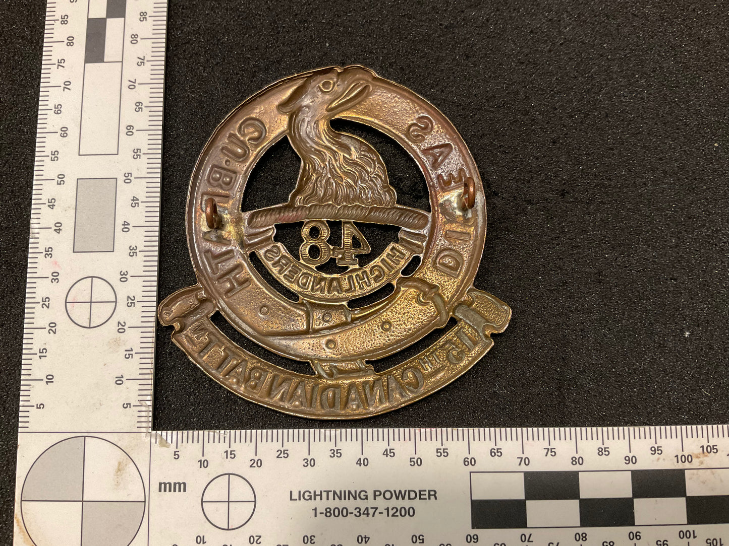 WW1 CEF 15th Battalion, 48th Toronto Highlanders Glengarry badge.