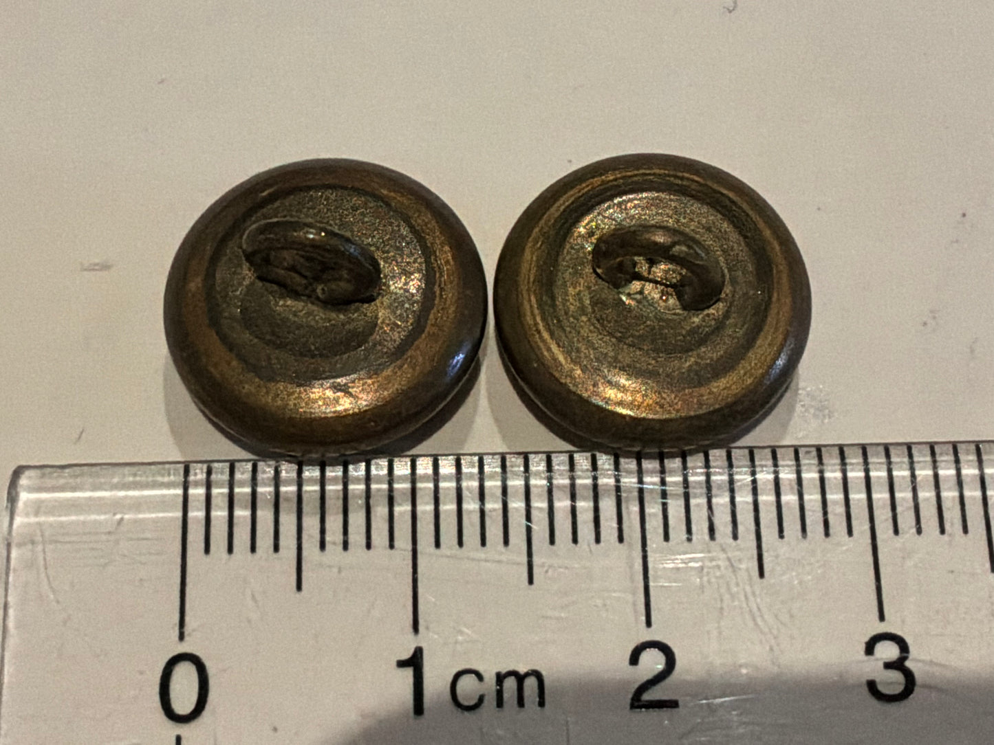 King George V, R.A.S.C 2 part officers hat buttons (15mm size)
