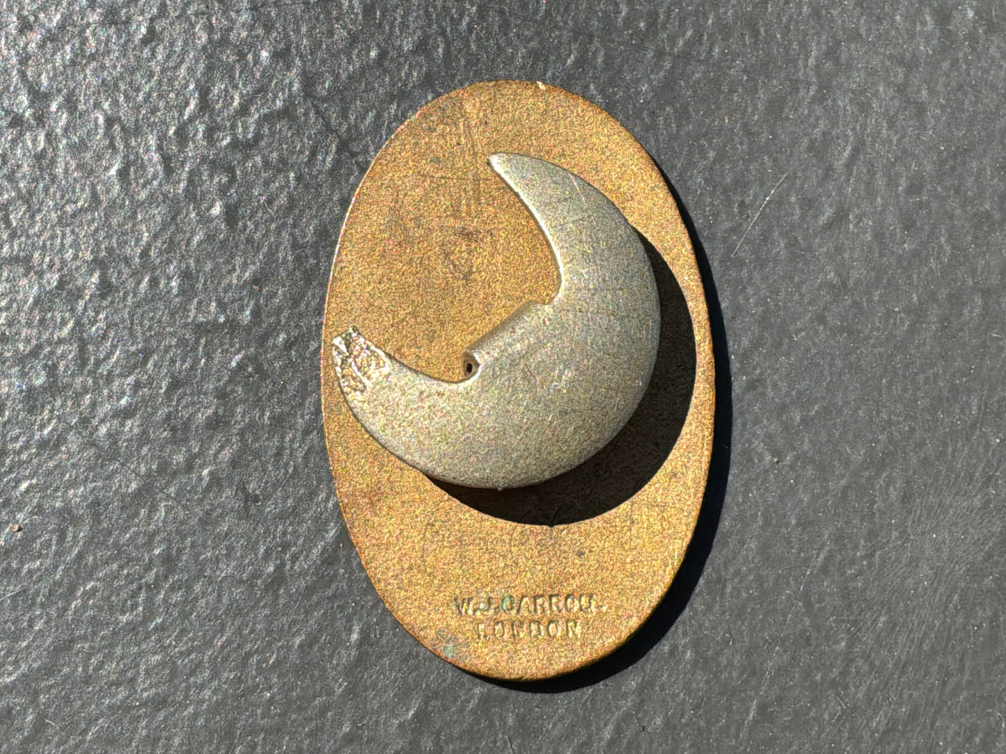 WW1 Athletes’ Volunteer Force 1914 lapel badge, maker marked W.J. Carroll London