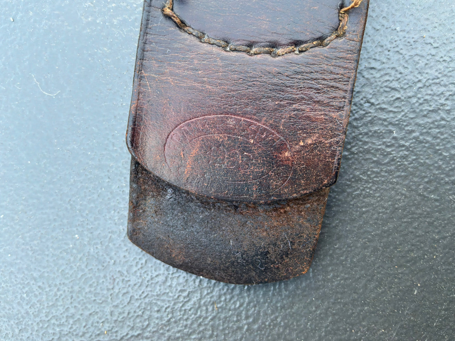 WW2 German Army (Heer) enlisted man’s and NCO’s belt buckle & leather tab.