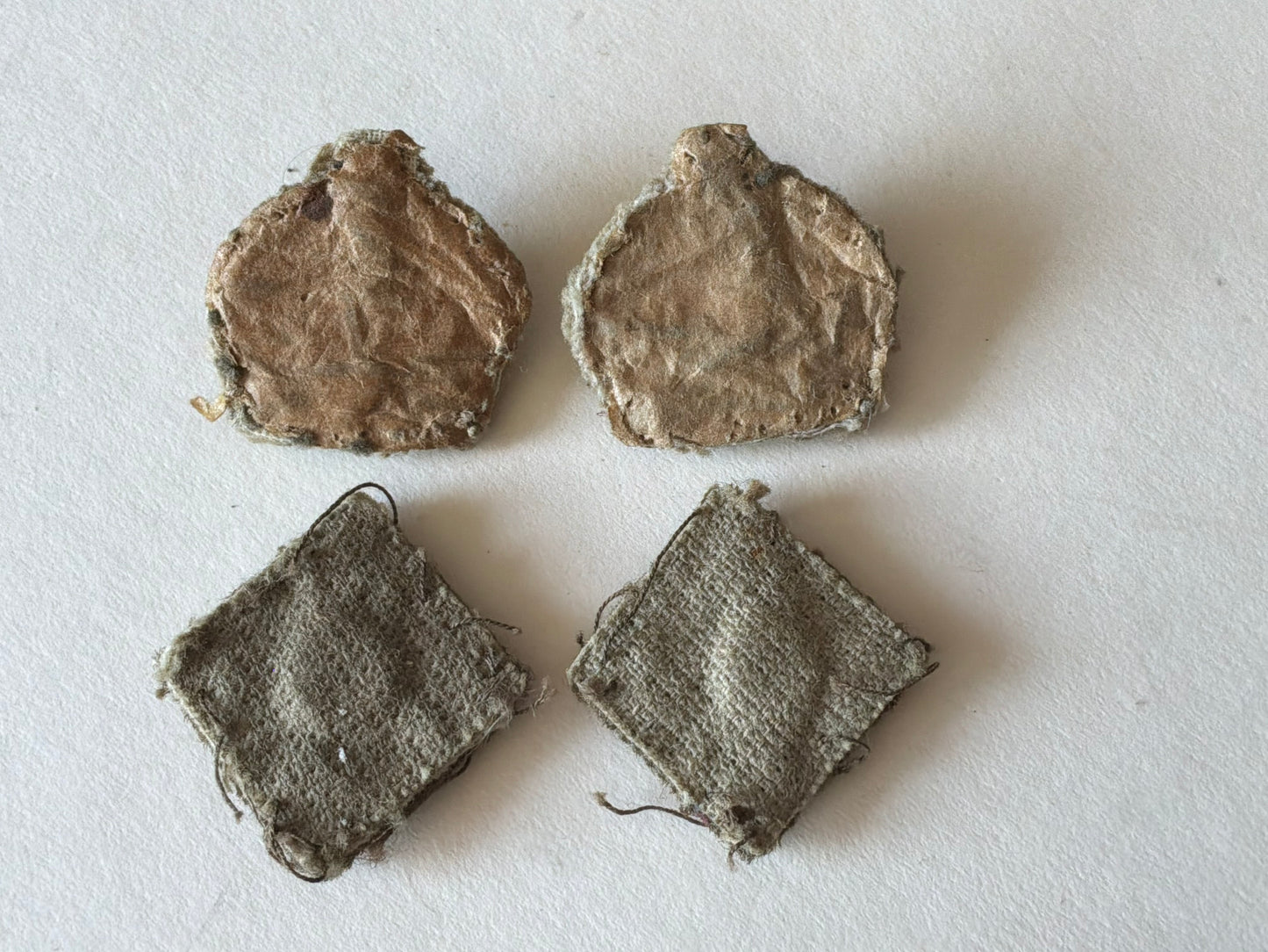 WW2 Indian theatre made Lieutenant Colonels cloth rank badges.
