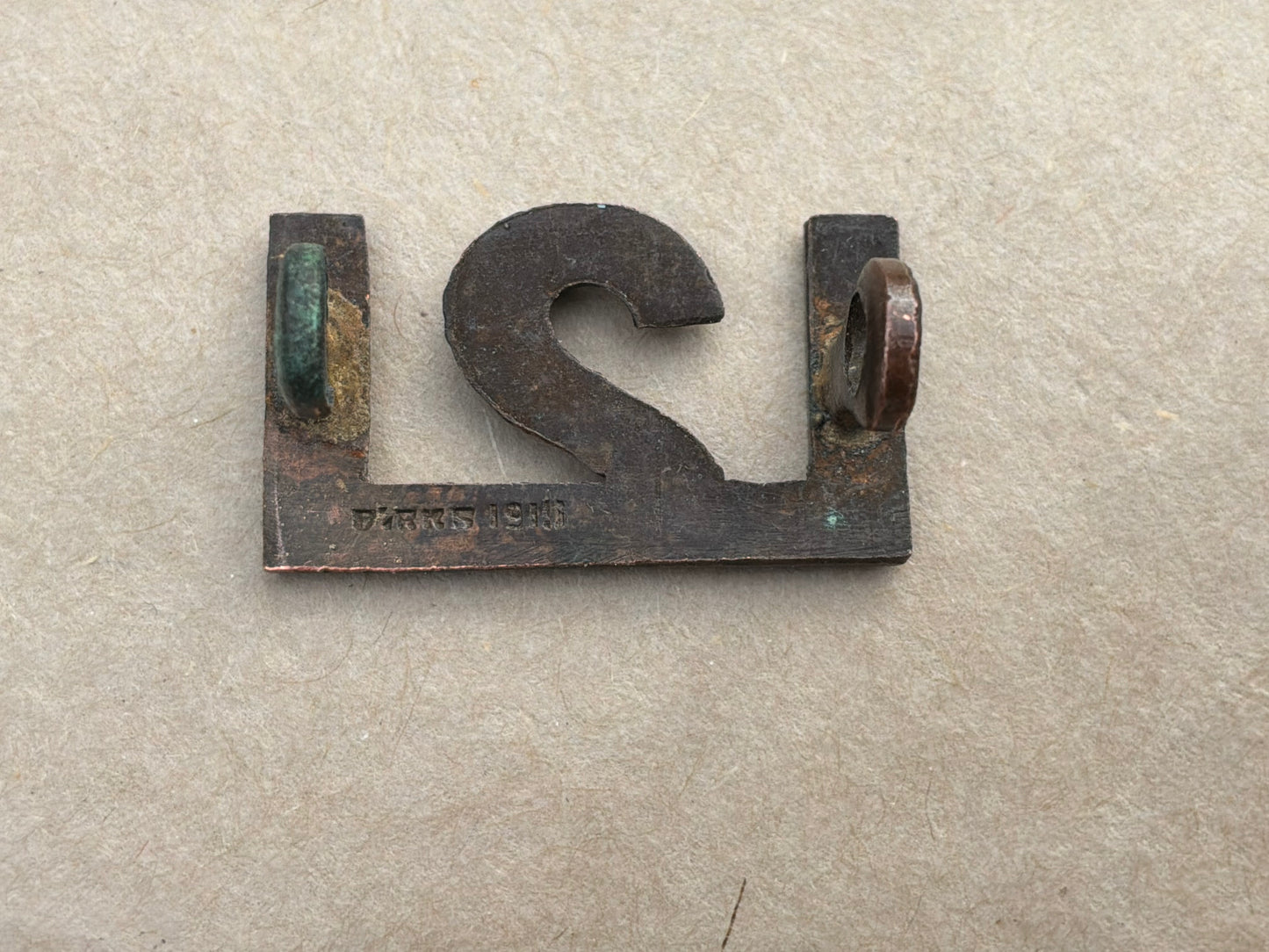 121st Battalion (Western Irish) Shoulder number made by BIRKS 1915