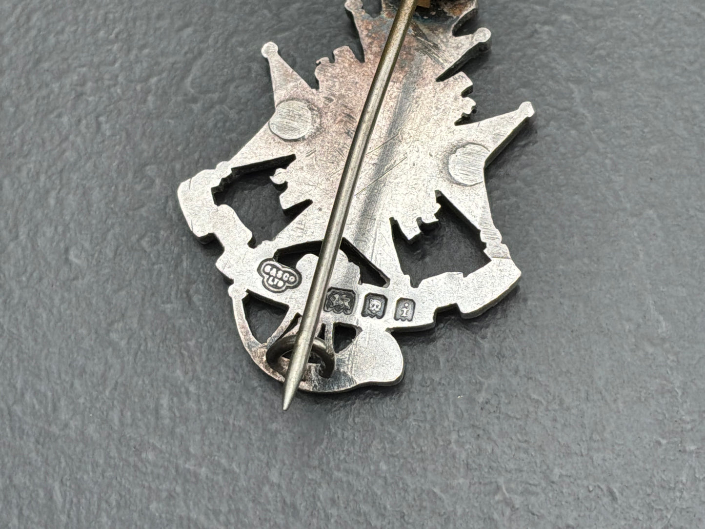 13th Frontier Force Rifles (1st Battalion) cap badge 1922-47, solid silver hallmarked 1924.