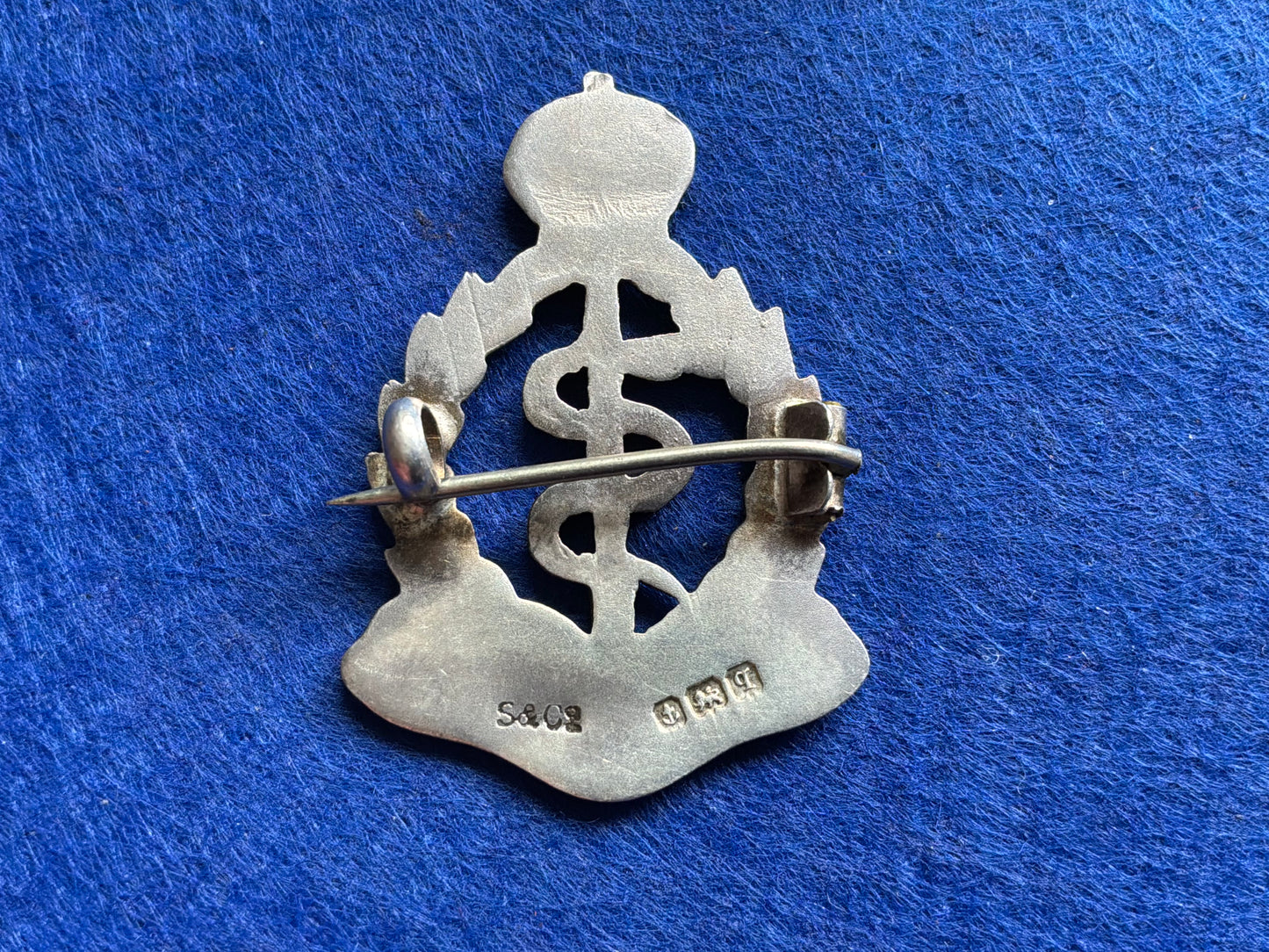 1911 silver hallmarked Royal Army Medical Corps (RAMC) sweetheart