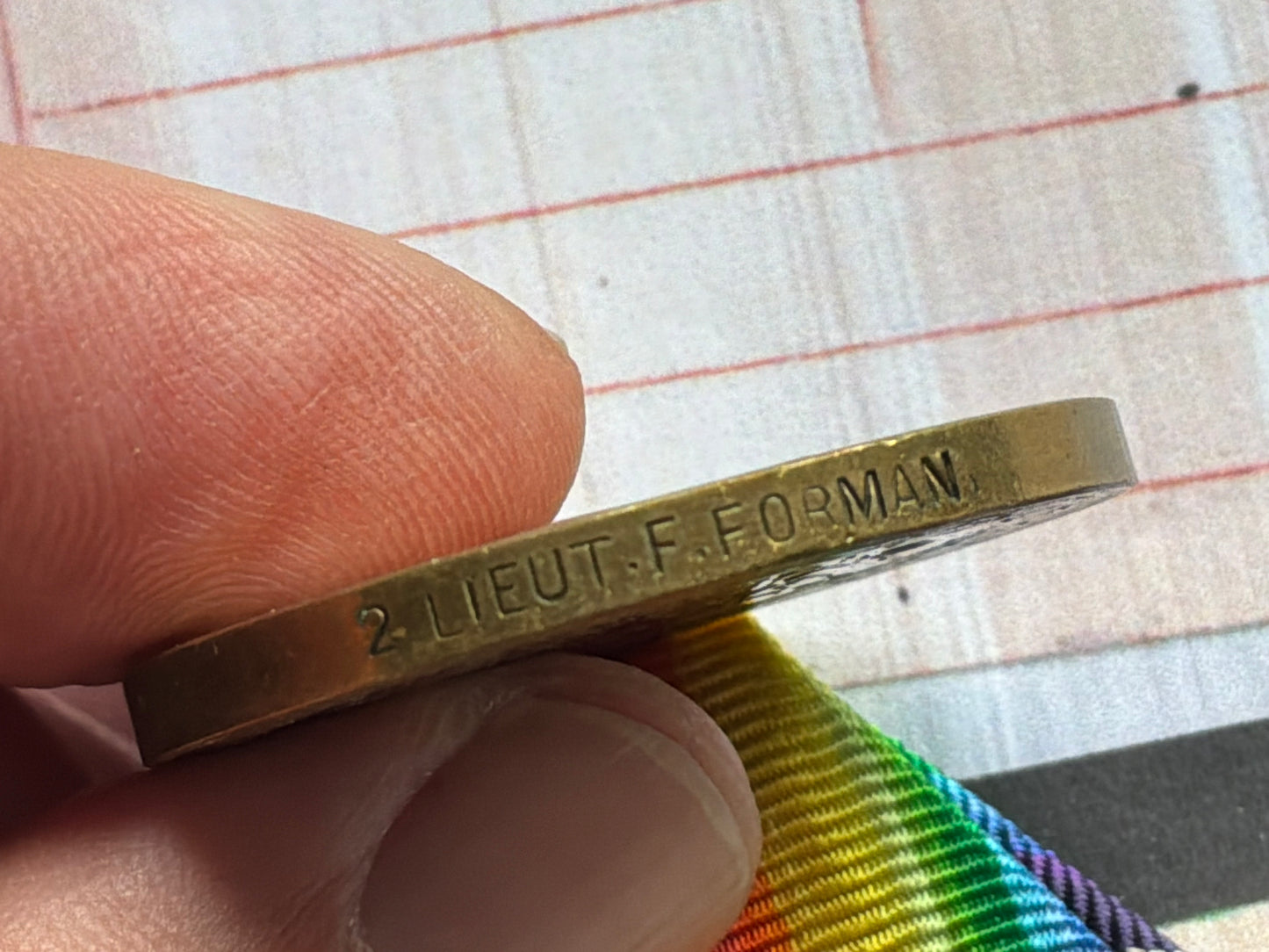 Victory medal.2nd Lt, Francis FORMAN, 3rd Battalion Dorsetshire Regt K.I.A 14/7/1916