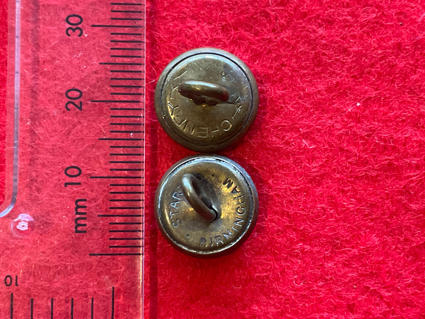 WW2 RAF Side cap/ peaked cap brass 15mm buttons