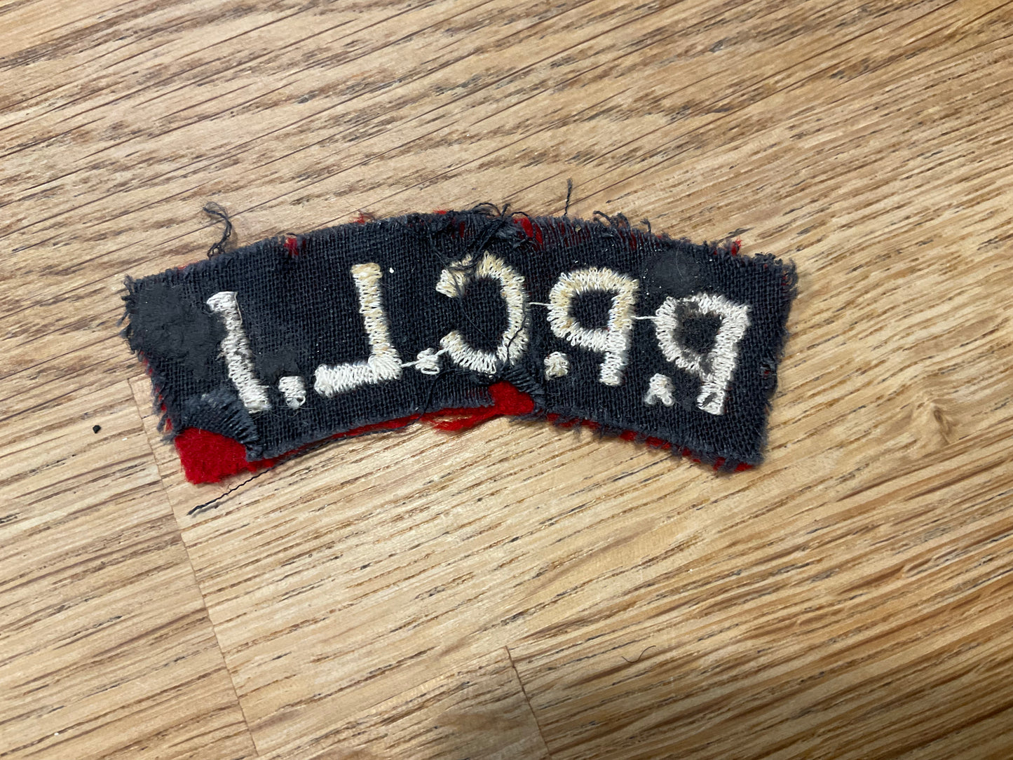 Princes Patricias Own Canadian Light Infantry cloth shoulder title.