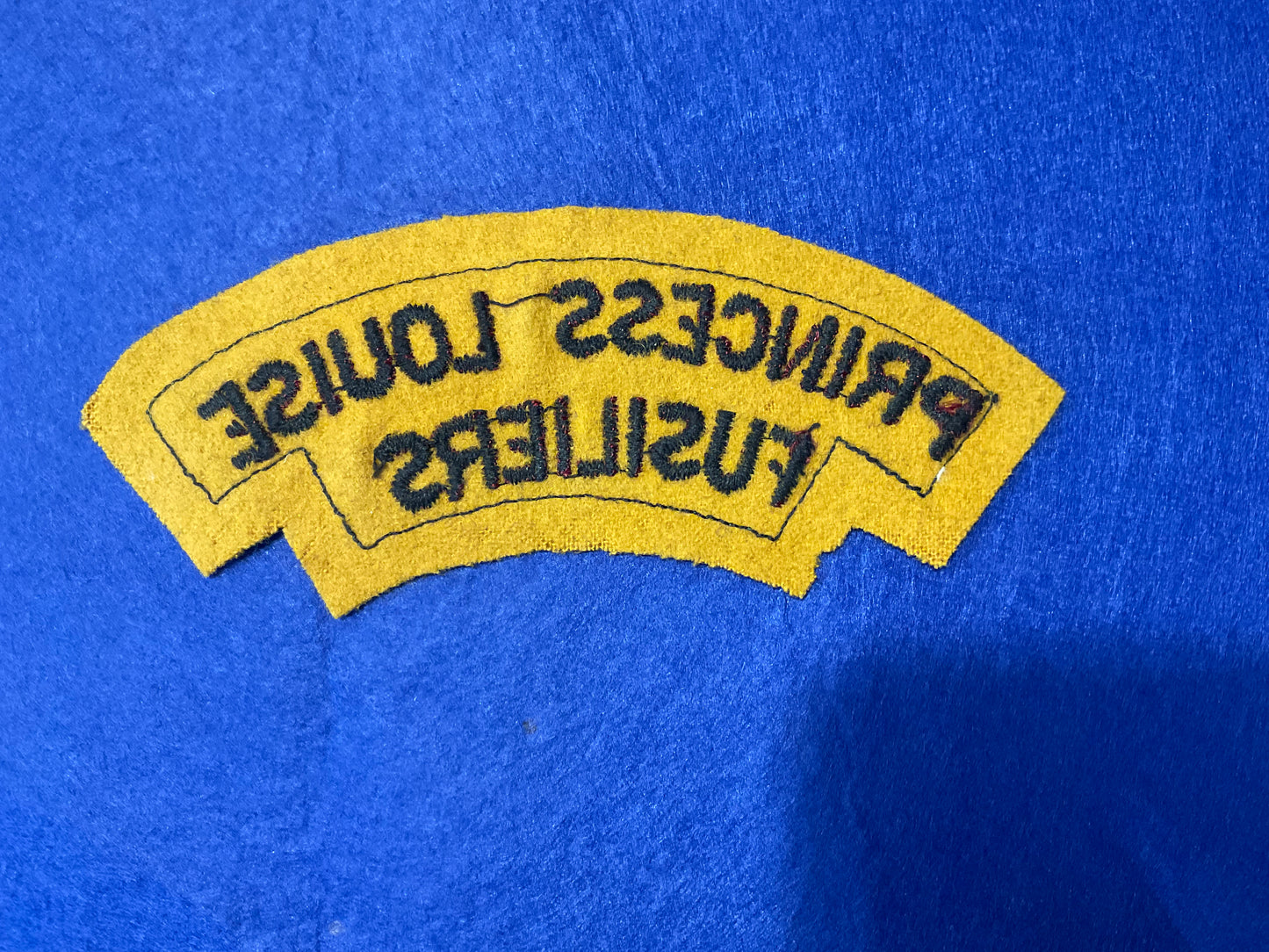 WW2 Canadian Princess Louise Fusiliers cloth shoulder title.